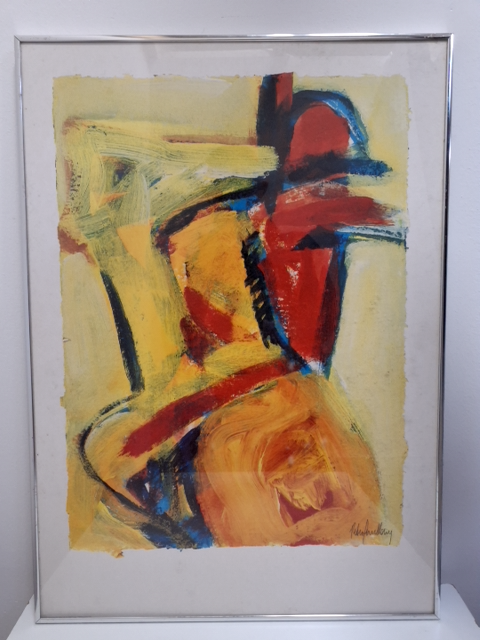 Plakat: Abstrakt orange og gul